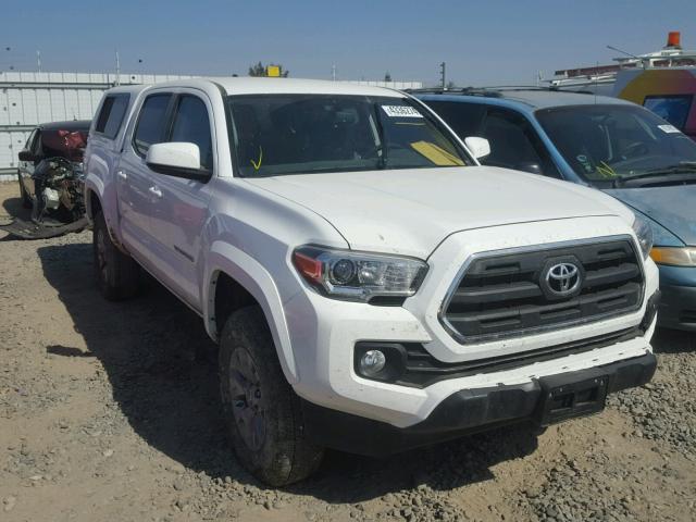 3TMCZ5AN9HM057591 - 2017 TOYOTA TACOMA DOU WHITE photo 1