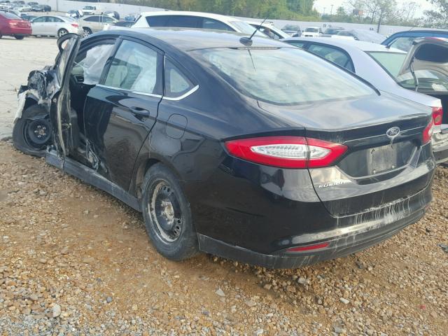 1FA6P0G74E5370411 - 2014 FORD FUSION BLACK photo 3