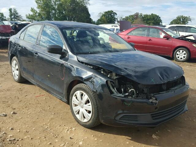 3VW2K7AJXCM345635 - 2012 VOLKSWAGEN JETTA BASE BLACK photo 1