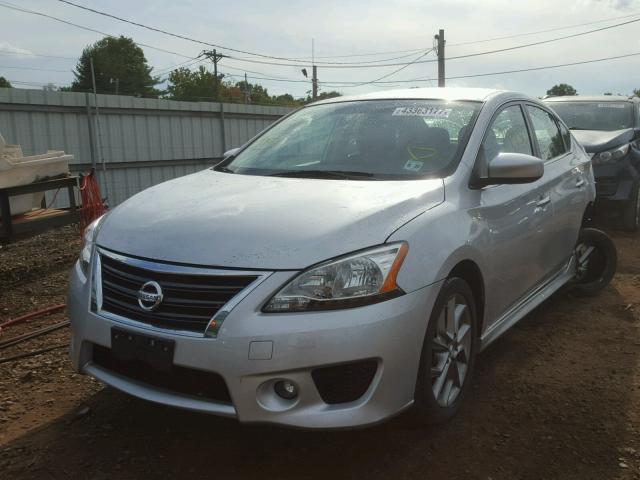 3N1AB7AP8EY340385 - 2014 NISSAN SENTRA S SILVER photo 2