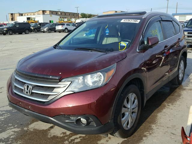 5J6RM3H73EL018653 - 2014 HONDA CR-V EXL MAROON photo 2