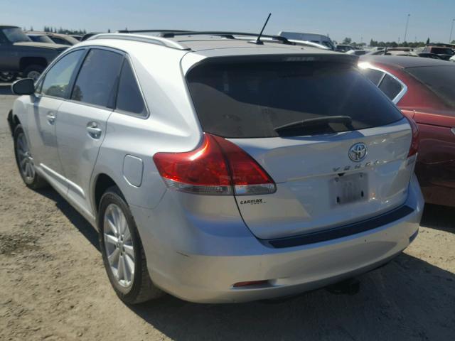 4T3ZA3BB2CU055733 - 2012 TOYOTA VENZA LE SILVER photo 3