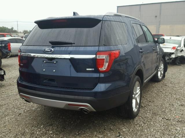 1FM5K8D88GGA94768 - 2016 FORD EXPLORER X BLUE photo 4