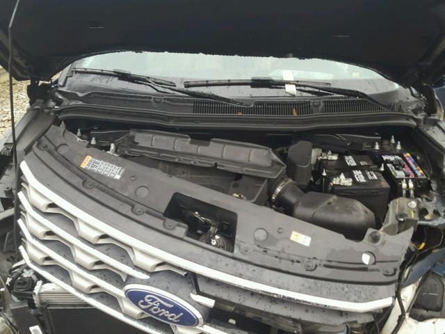 1FM5K8D88GGA94768 - 2016 FORD EXPLORER X BLUE photo 7