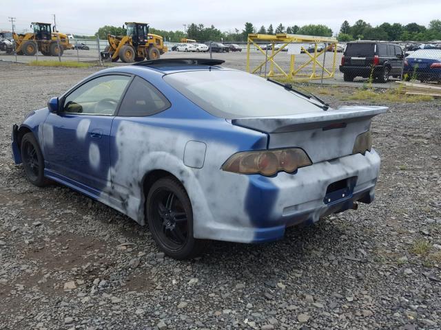 JH4DC53023C007504 - 2003 ACURA RSX TYPE-S BLUE photo 3