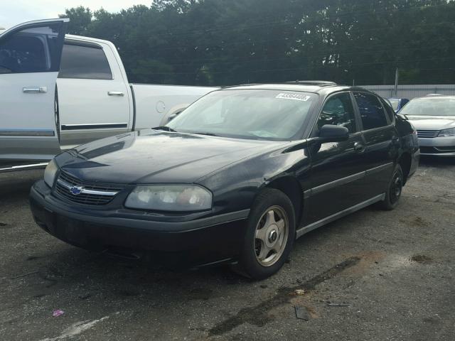 2G1WF52E439400032 - 2003 CHEVROLET IMPALA BLACK photo 2