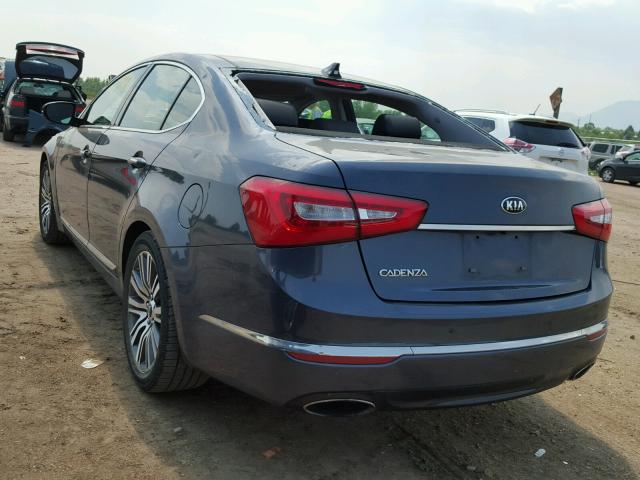 KNALN4D75E5137035 - 2014 KIA CADENZA PR BLUE photo 3