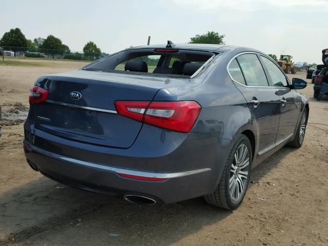 KNALN4D75E5137035 - 2014 KIA CADENZA PR BLUE photo 4