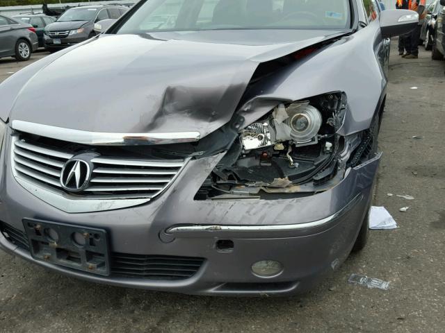 JH4KB16555C002617 - 2005 ACURA RL GRAY photo 9