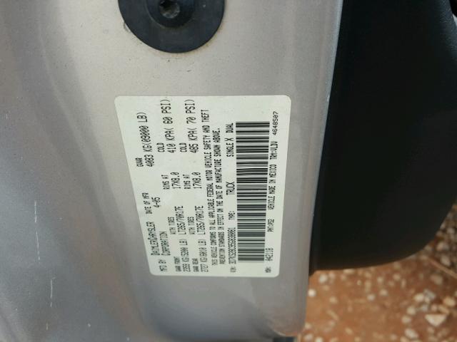 3D7KS28C95G838081 - 2005 DODGE RAM 2500 S SILVER photo 10