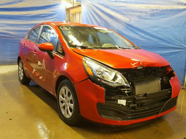 KNADN4A33E6419870 - 2014 KIA RIO EX RED photo 1