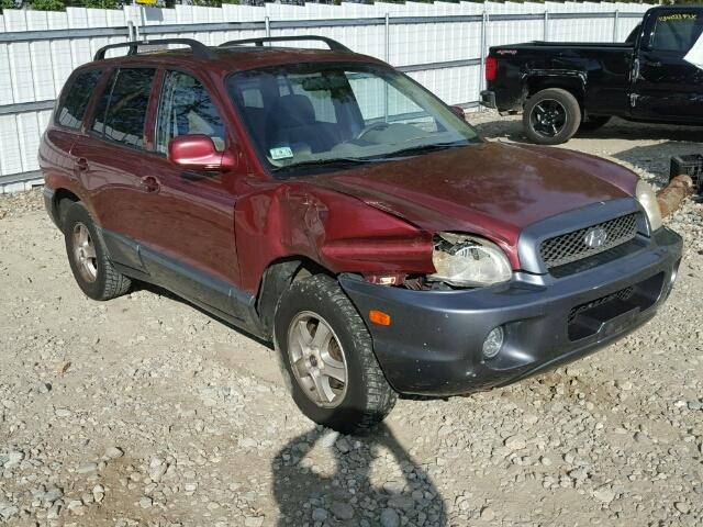 KM8SC73D24U704900 - 2004 HYUNDAI SANTA FE G RED photo 1