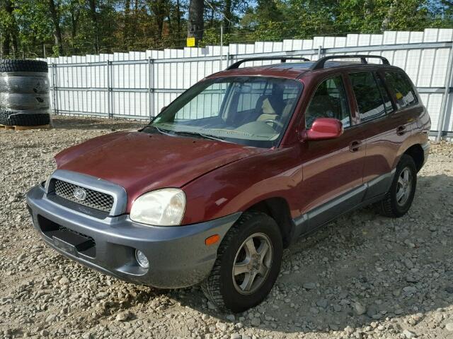 KM8SC73D24U704900 - 2004 HYUNDAI SANTA FE G RED photo 2