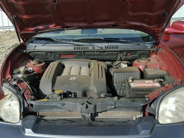 KM8SC73D24U704900 - 2004 HYUNDAI SANTA FE G RED photo 7