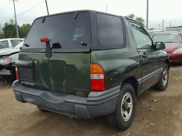 2CNBJ18C216929766 - 2001 CHEVROLET TRACKER GREEN photo 4