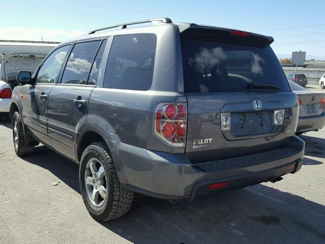 5FNYF18688B024219 - 2008 HONDA PILOT EXL GRAY photo 3