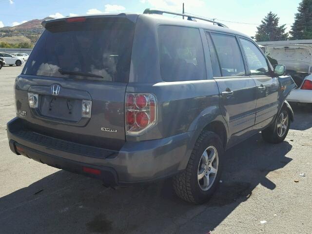 5FNYF18688B024219 - 2008 HONDA PILOT EXL GRAY photo 4