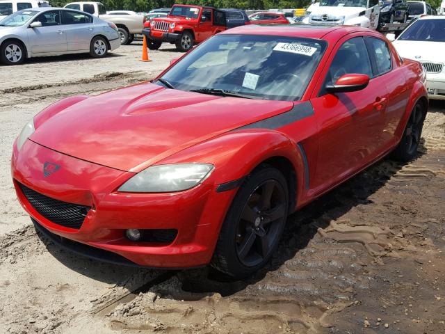 JM1FE173940113484 - 2004 MAZDA RX8 RED photo 2