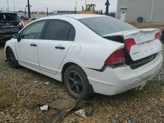 2HGFA16498H118922 - 2008 HONDA CIVIC DX-G WHITE photo 3