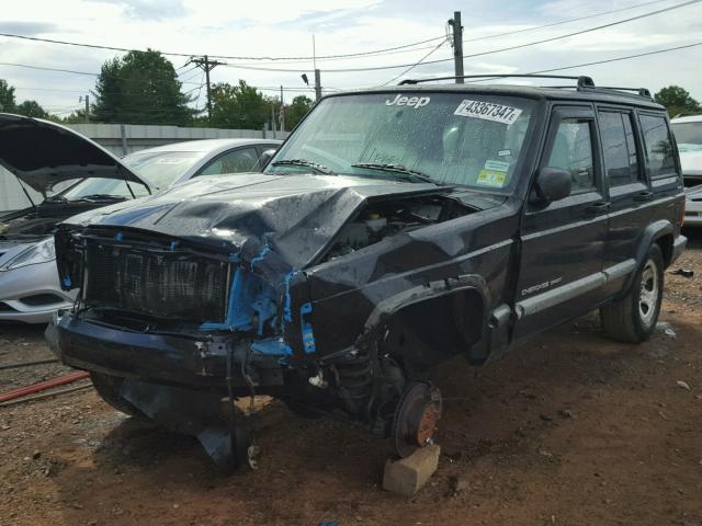 1J4FF48S01L621111 - 2001 JEEP CHEROKEE S BLACK photo 2