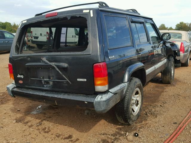 1J4FF48S01L621111 - 2001 JEEP CHEROKEE S BLACK photo 4