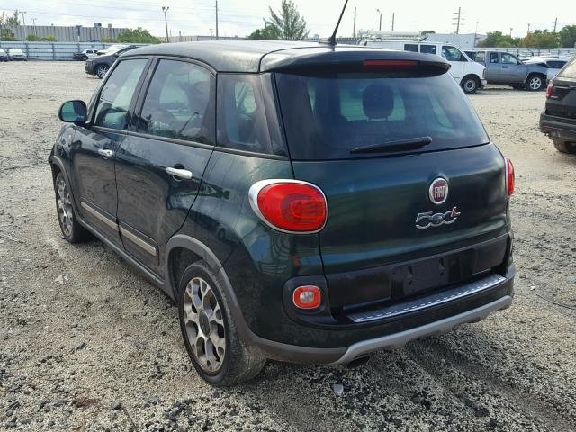 ZFBCFADH2EZ021665 - 2014 FIAT 500L TREKK GREEN photo 3