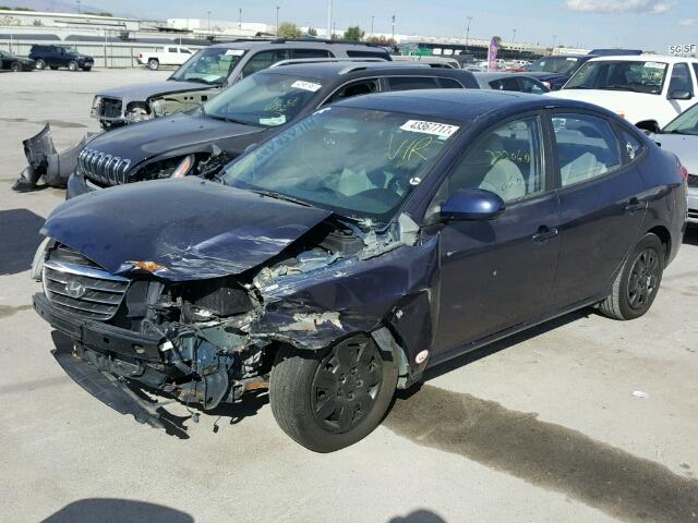 KMHDU46D89U720560 - 2009 HYUNDAI ELANTRA BLUE photo 2