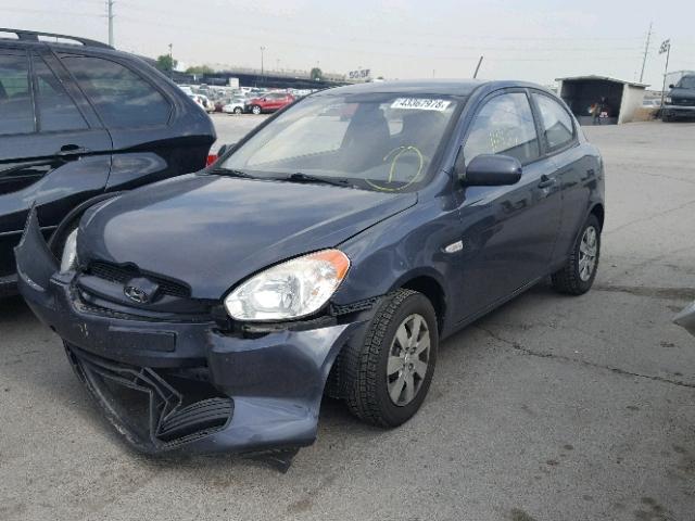 KMHCM3AC2AU168790 - 2010 HYUNDAI ACCENT BLU BLACK photo 2