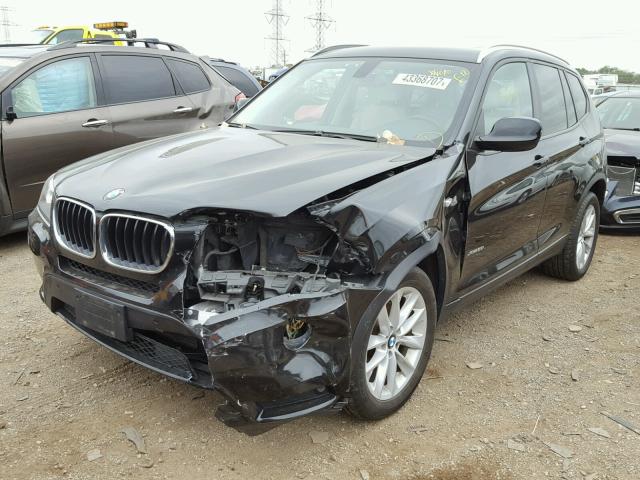 5UXWX9C52D0A11042 - 2013 BMW X3 XDRIVE2 BLACK photo 2