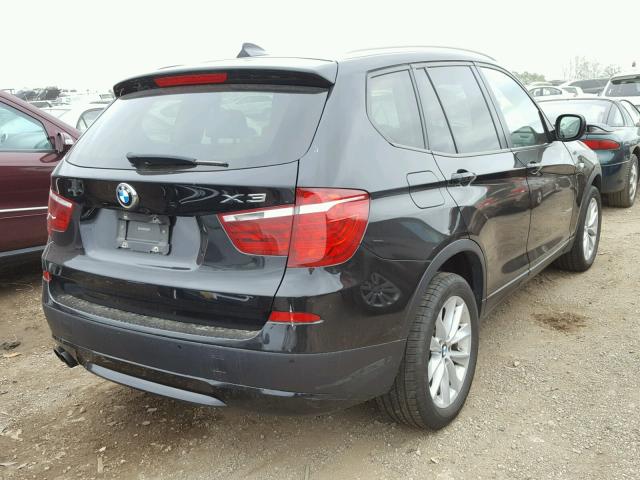 5UXWX9C52D0A11042 - 2013 BMW X3 XDRIVE2 BLACK photo 4