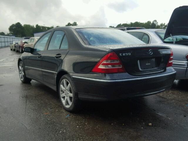 WDBRF40J94F464797 - 2004 MERCEDES-BENZ C 230K SPO BLACK photo 3