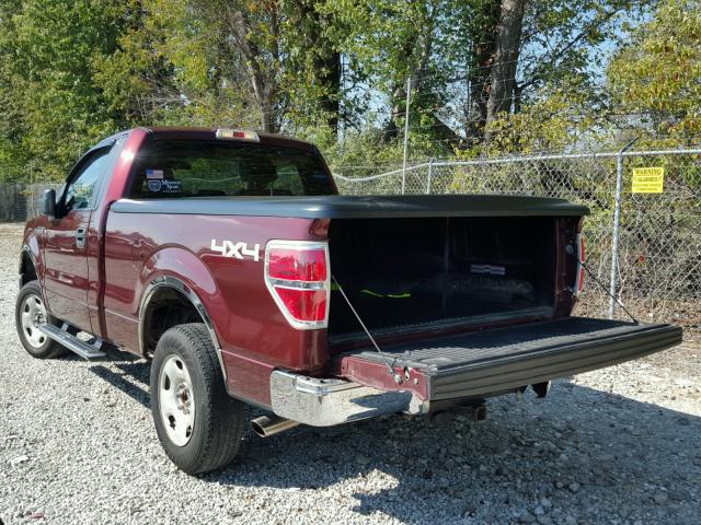 1FTMF1EW7AFD04248 - 2010 FORD F150 MAROON photo 3