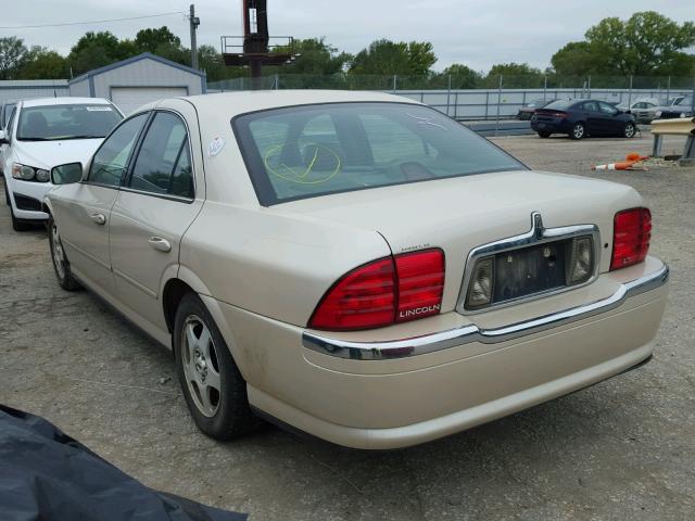 1LNHM86S9YY786789 - 2000 LINCOLN LS 金色 照片 3