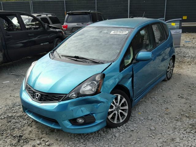 JHMGE8H51CC011136 - 2012 HONDA FIT SPORT BLUE photo 2