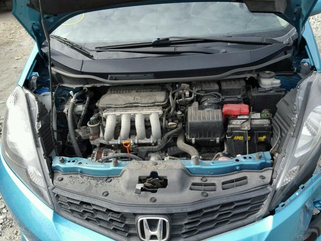 JHMGE8H51CC011136 - 2012 HONDA FIT SPORT BLUE photo 7