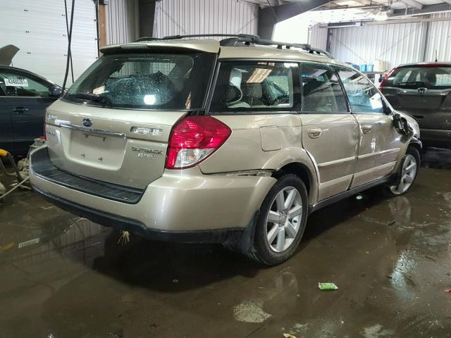 4S4BP62C687355378 - 2008 SUBARU OUTBACK 2. TAN photo 4