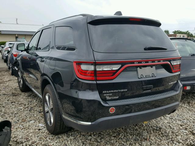 1C4RDJDG7GC424664 - 2016 DODGE DURANGO LI BLACK photo 3