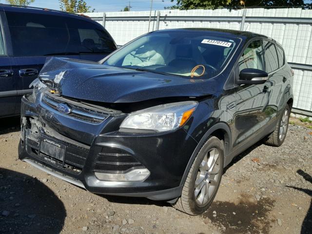 1FMCU9HX7DUA10526 - 2013 FORD ESCAPE SEL BLACK photo 2