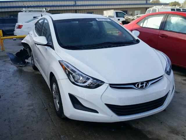 5NPDH4AE2GH731750 - 2016 HYUNDAI ELANTRA SE WHITE photo 1