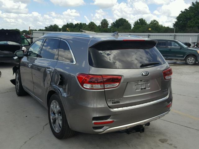 5XYPKDA55GG066168 - 2016 KIA SORENTO SX GRAY photo 3