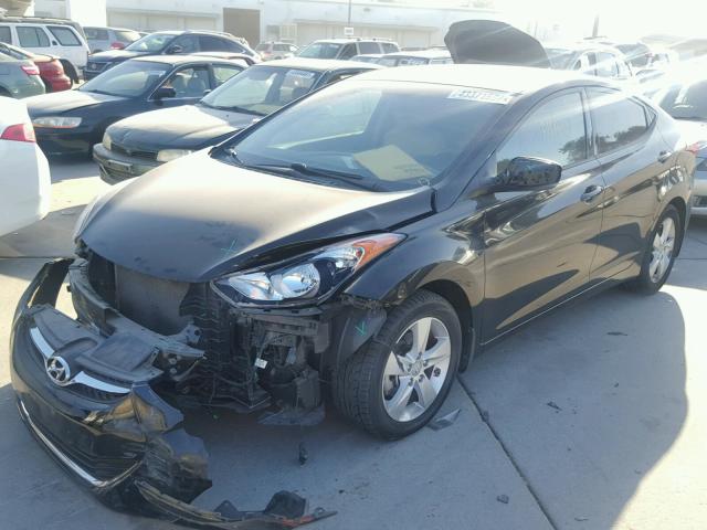 KMHDH4AE6DU787669 - 2013 HYUNDAI ELANTRA GL BLACK photo 2