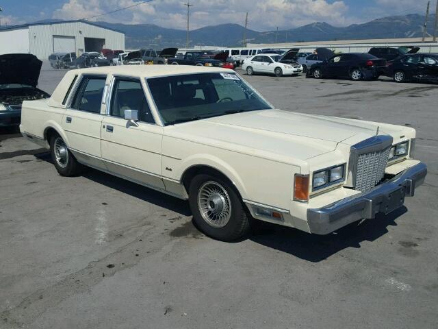 1LNBM81F3KY606259 - 1989 LINCOLN TOWN CAR CREAM photo 1