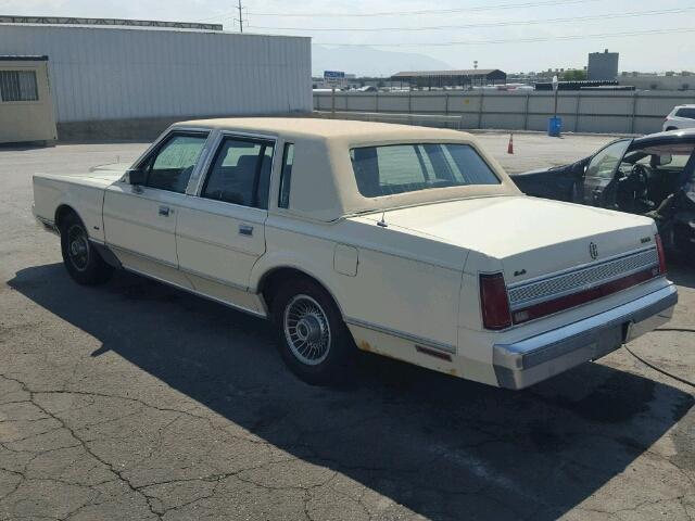 1LNBM81F3KY606259 - 1989 LINCOLN TOWN CAR CREAM photo 3