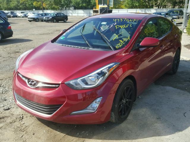 5NPDH4AE9GH699007 - 2016 HYUNDAI ELANTRA SE RED photo 2