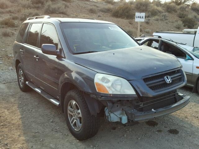 2HKYF18504H555465 - 2004 HONDA PILOT EXL BLUE photo 1