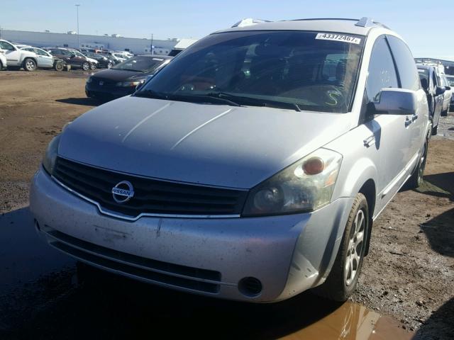 5N1BV28U88N104131 - 2008 NISSAN QUEST S SILVER photo 2