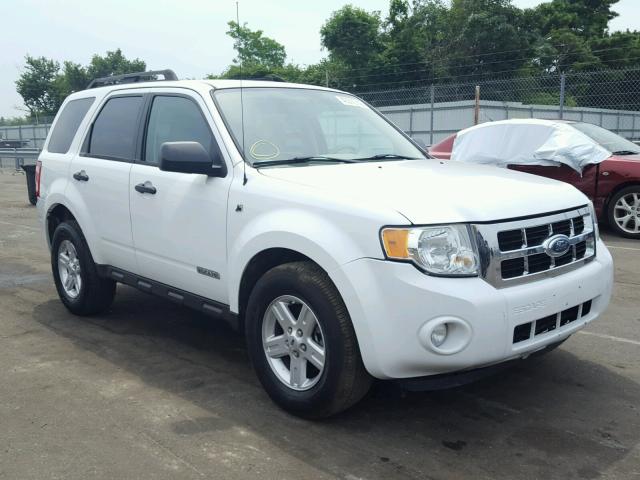 1FMCU59H78KA99337 - 2008 FORD ESCAPE HEV WHITE photo 1