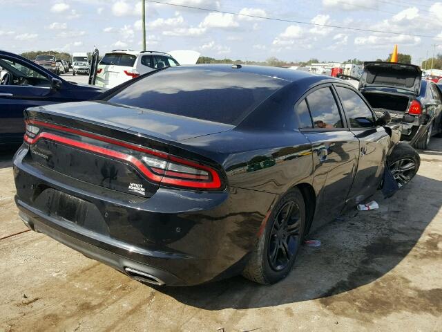 2C3CDXBG3FH874159 - 2015 DODGE CHARGER SE BLACK photo 4