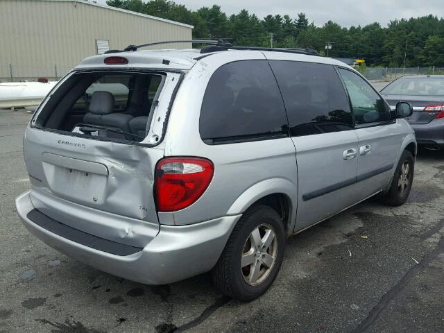 1D4GP45R35B414798 - 2005 DODGE CARAVAN SX SILVER photo 4