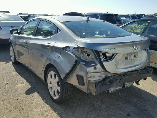 KMHDH4AE7CU387926 - 2012 HYUNDAI ELANTRA GRAY photo 3